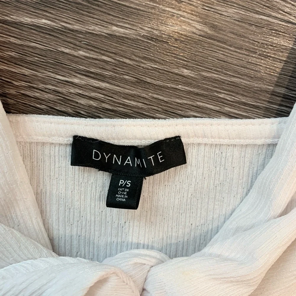 White Front Tie Crop Top
